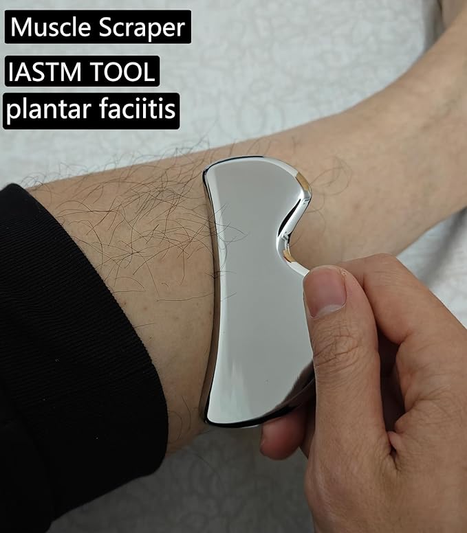 4 in 1 Stainless Steel Muscle Scraper Tool Set, Gua Sha Massage Scraper Scraping Tool Physical Therapy Massage Tools with Storage Case-CasaMuseHome