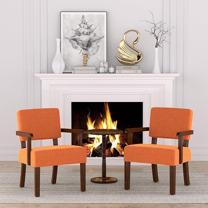 Accent Chair, Living Room Chairs Oversized with Soft Seat and Armrests for Dinning, Bedroom, Reading and Waiting Rooms-CasaMuseHome