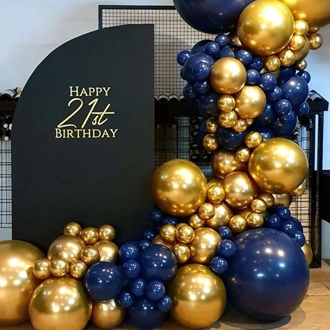 130pcs Navy Blue Balloons Different Sizes 18" 12" 10" 5" Dark Blue Balloons for Birthday Graduation Baby Shower Anniversary New Year Party Holiday Decorations-CasaMuseHome