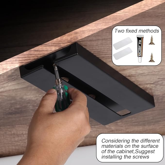 2Pcs Wine Glass Holder，Stemware Rack Plastic Punch-free Hanging Under Cabinet for Bar,Kitchen and Restaurant (black)-CasaMuseHome