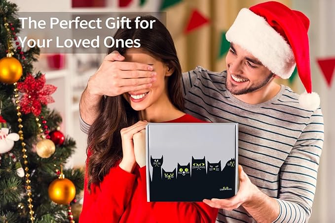 2PCS Microwave Heating Pads for Cramps Pain Relief, 17 * 9" Moist Microwavable Period Menstrual Heat Packs for Cramps, Back, Neck, Shoulder, Abdomen, Black Cat-CasaMuseHome