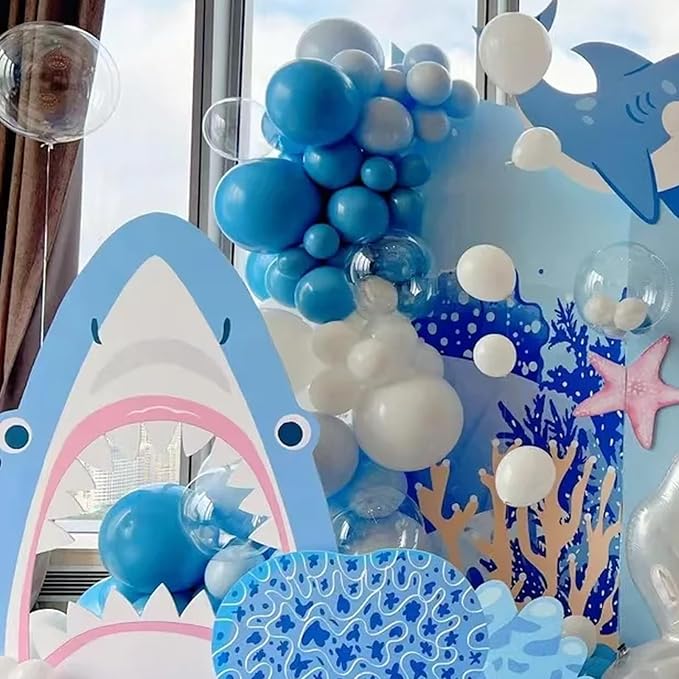 130pcs Blue Balloons Different Sizes 18" 12" 10" 5" Matte Blue Latex Balloon Garland Arch Kit for Birthday Baby Shower Graduation Wedding Gender Reveal Anniversary Party Decorations-CasaMuseHome