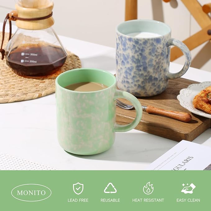 17 OZ Coffee Mugs Set of 4, Ceramic Modern Coffee Mugs Set with handle for Tea/Latte/Milk/Cocoa.-CasaMuseHome