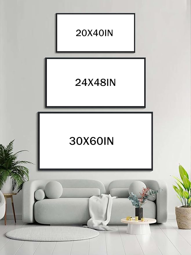 Abstract Wall Art DUNHUANG ART Framed Canvas Wall Art - Modern Wall Art Decor for Living Room, Bedroom, Office - Ready to Hang - Home Decoration 30"x60"-CasaMuseHome