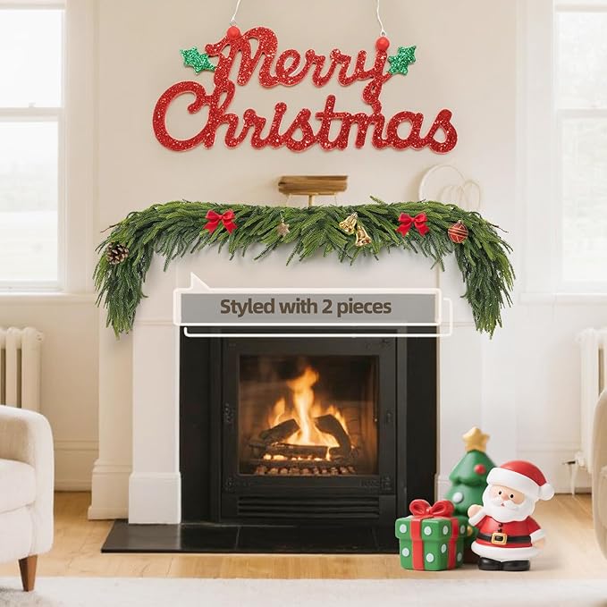 6FT Artificial Norfolk Pine Garland – Real Touch Greenery Garland, Dense Green Plants for Indoor Outdoor Christmas, Holiday, and Home Decoration (1, 6FT-)-CasaMuseHome