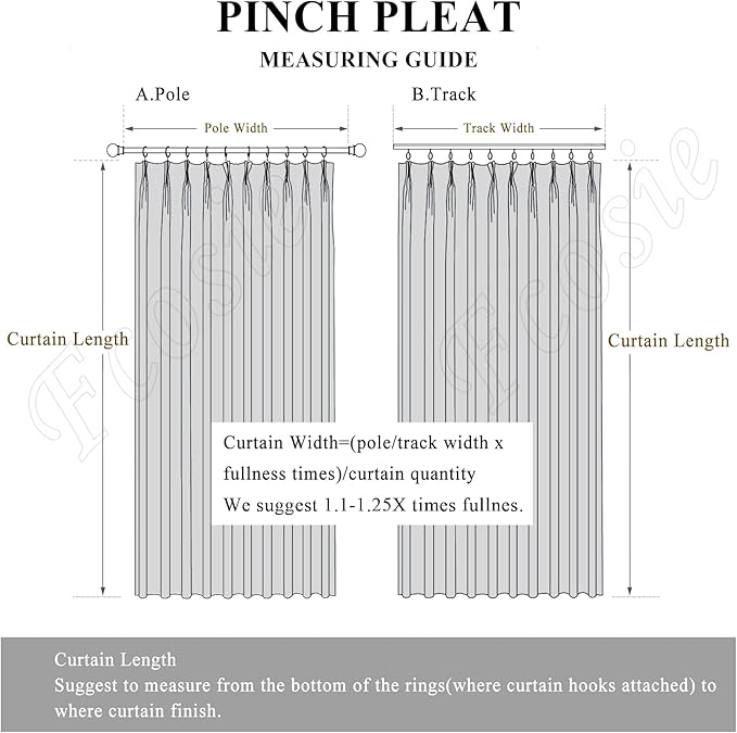 120" Wx96 L Linen Room Divider Drapes for Doorway/Glass Window/Sliding Door/Patio, Extra Wide Pinch Pleated Full Blackout Curtains for Girls Boys Teen Kids Room, 1 Panel, Light Coffee-CasaMuseHome