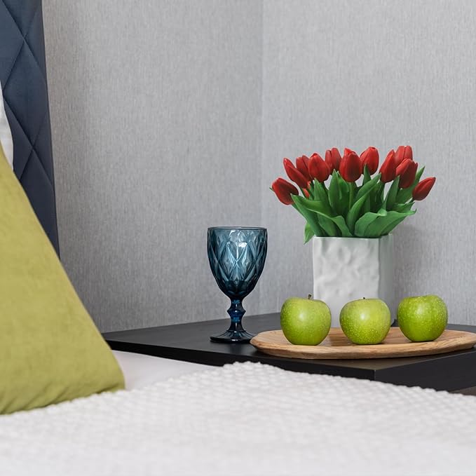 15pcs Artificial Tulips Flowers, Fake Tulips Real Touch, Faux Latex Bouquets, for Party Wedding Home Room Decoration (Red)-CasaMuseHome