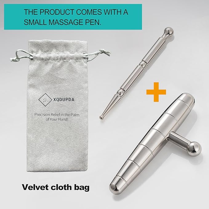 2 in 1 Trigger Points Massage Tool Stainless Steel T-Bar Deep Tissue Massage Tool for Pain Relief Full-Body Fascial Relaxation – Ideal for Shoulders, Neck, Legs, and Arms – Perfect for Sports Therapy-CasaMuseHome