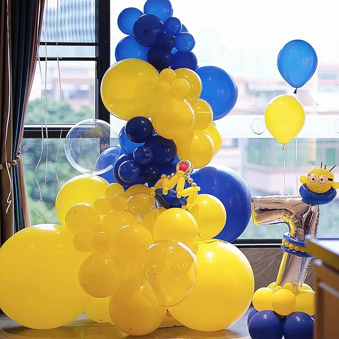 130pcs Mustard Yellow Balloons Different Sizes 18" 12" 10" 5" Lemon Yellow Latex Balloon Garland Arch Kit for Birthday Baby Shower Graduation Wedding Gender Reveal Party Decorations-CasaMuseHome