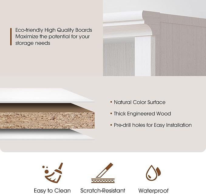 30" Bookcase, White Floor Standing Bookshelf, 2-Tier Display Shelves Open Storage Organizer, Book Case for Living Room Hallway Kitchen Home Office Bedroom, White 2 Tiers-CasaMuseHome