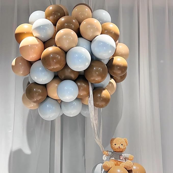130pcs Tan Balloons Different Sizes 18" 12" 10" 5" Light Brown Latex Balloon Garland Arch Kit for Birthday Baby Shower Graduation Wedding Gender Reveal Anniversary Party Decorations-CasaMuseHome