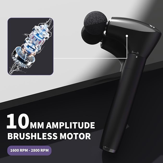 2-in-1 Detachable Muscle Massage Gun Deep Tissue with 20'' Extension Handle, Back and Neck Massager for Pain Relief, Handheld Massager for Shoulder Lower Back Leg Waist, FSA-HSA Eligible-CasaMuseHome