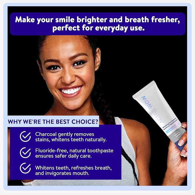 Active Wow Activated Charcoal Toothpaste - for Whitening Teeth, Made with Organic Coconut Oil & Xylitol, Charcoals Activated-Toothpaste (4 Ounce (Pack of 1)-CasaMuseHome