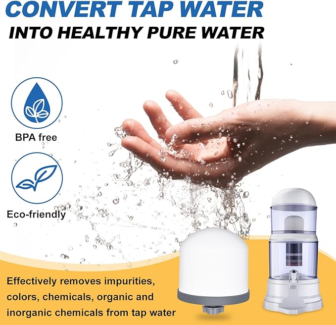 4Pack Replacement Ceramic Dome Water Filter 0.2 to 0.5 micron for Countertop Portable Water Purification System-CasaMuseHome