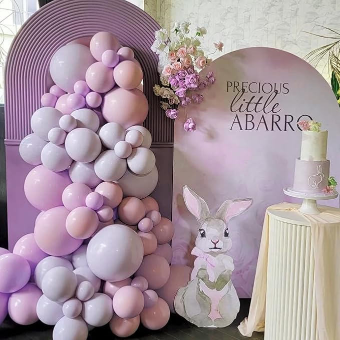 130pcs Lilac Purple Balloons Different Sizes 18" 12" 10" 5" Faded Purple Latex Balloon Garland Arch Kit for Birthday Baby Shower Graduation Wedding Gender Reveal Party Decorations-CasaMuseHome