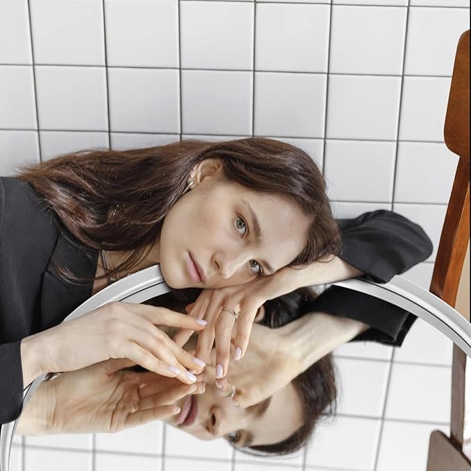 36 Inch Round Bathroom Mirror - Wall Mounted Circle Mirror with Metal Frame, Modern Mirror Suitable for Bathroom, Vanity, Entryway, Living Room, Wall Decor,Silver-CasaMuseHome