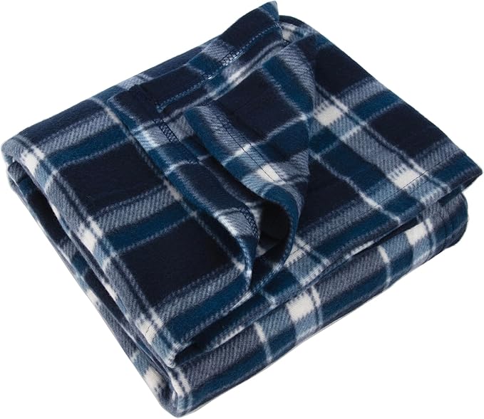 50x60 Throw Blankets, Plaid Fleece Throw Blankets for Bedroom, Couch, Livingroom, Chair, Pets, Outdoors-CasaMuseHome
