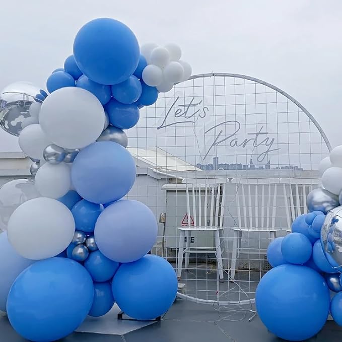 130pcs Blue Balloons Different Sizes 18" 12" 10" 5" Matte Blue Latex Balloon Garland Arch Kit for Birthday Baby Shower Graduation Wedding Gender Reveal Anniversary Party Decorations-CasaMuseHome