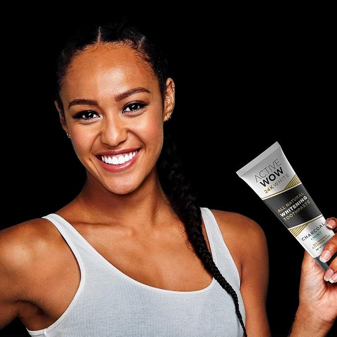 Active Wow Activated Charcoal Toothpaste - for Whitening Teeth, Made with Organic Coconut Oil & Xylitol, Charcoals Activated-Toothpaste (4 Ounce (Pack of 1)-CasaMuseHome