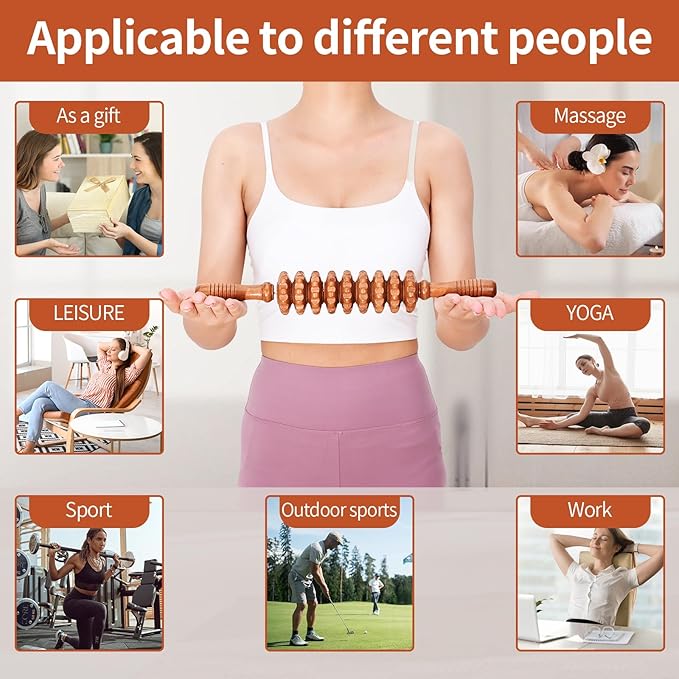 3-in-1 Wood Therapy Massage Tools Wooden Lymphatic Drainage Massager Maderoterapia Kit, Anti Cellulite Complete Body Sculpting Tools for Muscle Pain Relief, Body Contouring and Shaping-CasaMuseHome