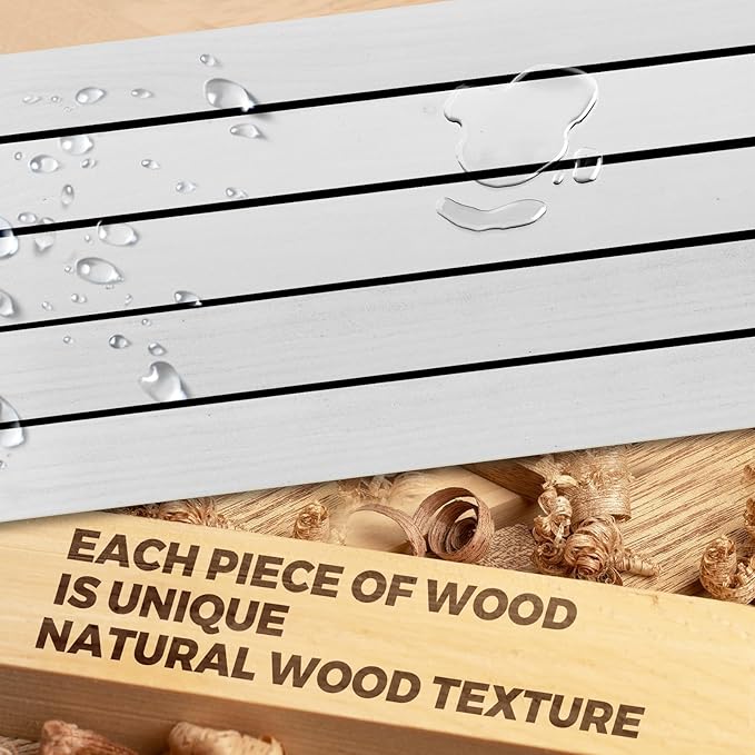 3-Pack Floating Wall Shelves, 24-Inch Rustic White Wooden Shelves for Storage and Décor, Easy Installation for Living Room, Bedroom, and Kitchen-CasaMuseHome