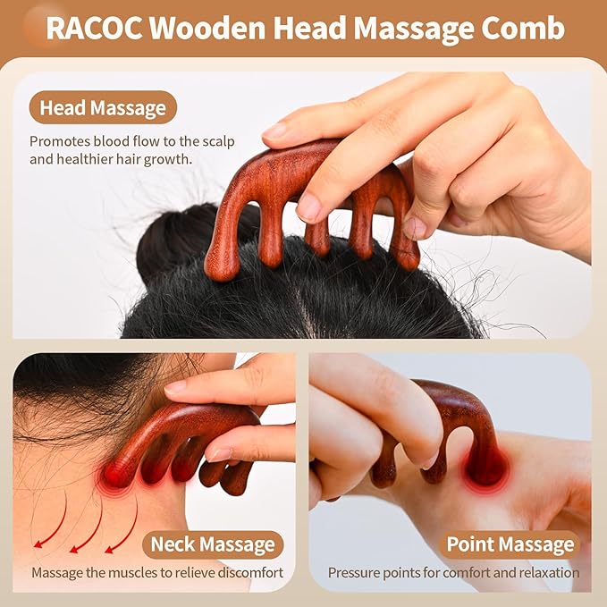 5 in 1 Wood Therapy Massage Tools Lymphatic Drainage Massager Maderoterapia Kit Wooden Massager Body Sculpting Tools for Muscle Pain Relief, Anti-Cellulite, Body Contouring and Shaping-CasaMuseHome