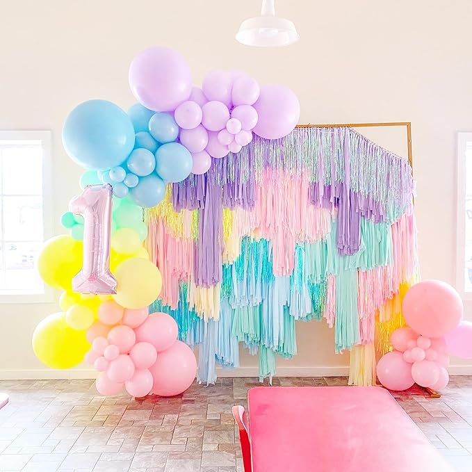130pcs Pastel Balloons Different Sizes 18" 12" 10" 5" Macaron Latex Balloon Garland Arch Kit for Birthday Easter Baby Shower Graduation Wedding Gender Reveal Anniversary Party Decorations-CasaMuseHome