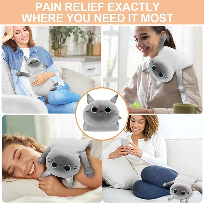 2PCS Large Microwave Heating Pads for Cramps Pain Relief, Moist Microwavable Period Menstrual Heat Packs, Cordless Warm Compress Gift for Mothers Day, Birthday, Thanksgiving, Christmas, 21*12" + 17*9"-CasaMuseHome