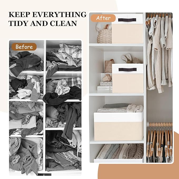 6 Pack Large Toy Box Chest, Collapsible Sturdy Toy Storage Organizer Bins Baskets for Kids, Boys, Girls, Nursery, Playroom, Shelf Baskets for Lego Puzzle Balls, Game Organizer (14L*10W*9.5H)-CasaMuseHome