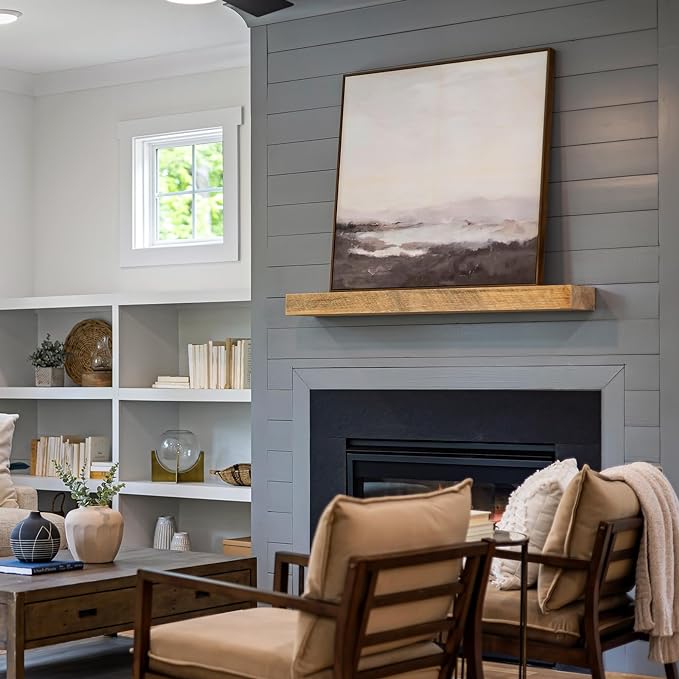 69 inches, Heavy-Duty Floating Shelf Bracket, Hidden Shelf Bracket for Fireplace Shelves, Installed on Studs, max Load of 210 pounds, Hidden Bracket for Shelves， 69 inches, (with Ease kit)-CasaMuseHome