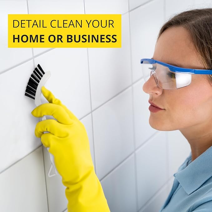 6-Pack Grout Cleaner Brush Scrub Set - Stiff Bristle Scrubbing & Detail Cleaning Brushes for Household Use on Bathtub, Shower, Kitchen, Tile Floors, Sink, Grooves, Window Tracks, Drains-CasaMuseHome