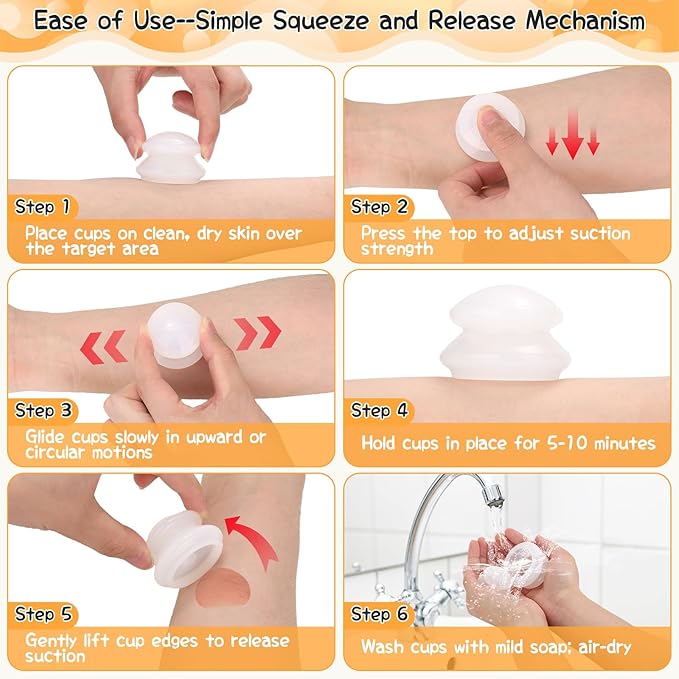 16 Pcs Silicone Cupping Therapy Sets 4 Sizes Professional Massage Cupping Cups Chinese Massage Therapy for Studio Household Joint Muscle Nerve Pain Body Sculpt Cup for Cellulite Reduction-CasaMuseHome