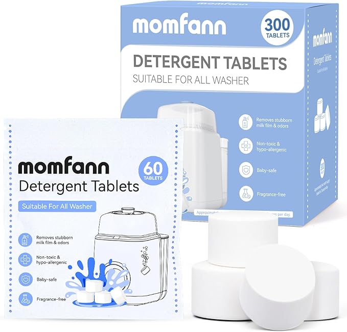 300 Professional Deep Cleaning Detergent Tablets for All Baby Bottle Washers, Washer Tablets for Bottle Washer and Sterilizer and Dryer, Easy to Use-CasaMuseHome