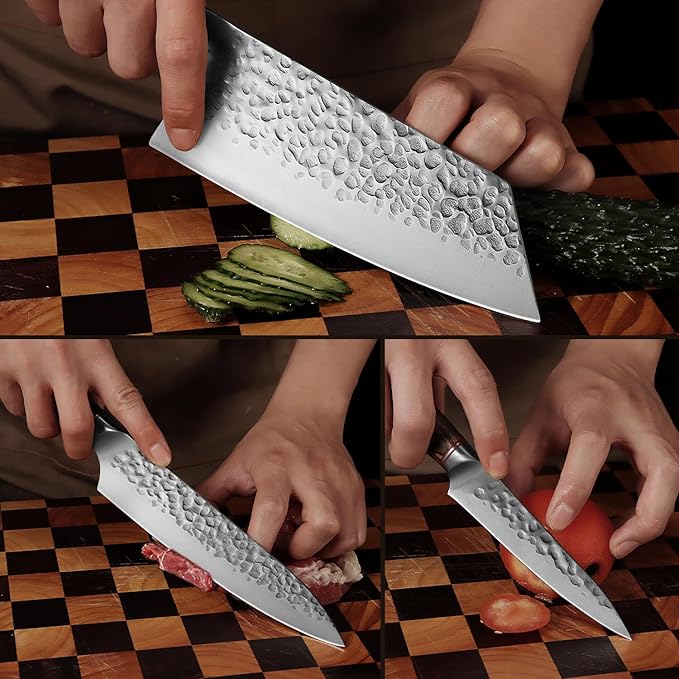 KOFERY 5PCS Chef and BBQ Knife Set with Roll Bag, High Carbon Stainless Steel Knives for Precise Cooking, Outdoor Meat Cutting(Include Sharpening Steel)-CasaMuseHome