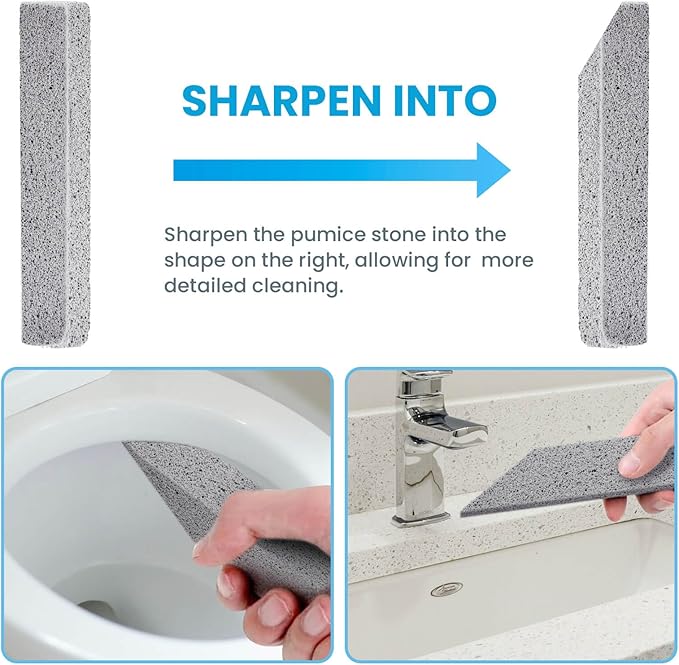 14 Pack Pumice Stone for Toilet Bowl Cleaning, Powerfully Cleans Hard Water Rings, for Cleaning Toilets, Bathtubs, Grills, Swimming Pools, Sinks-CasaMuseHome
