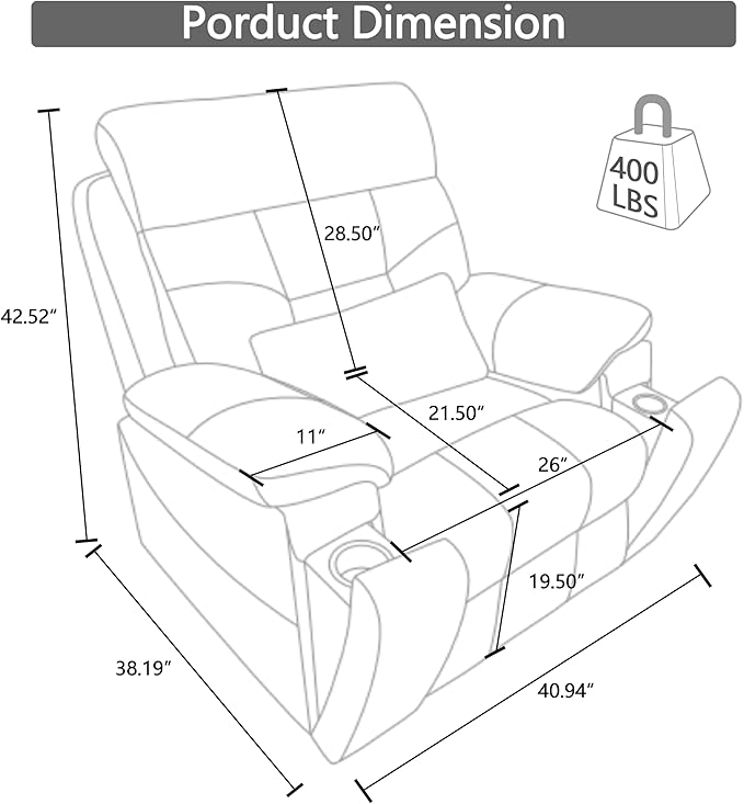 4 OKIN Motor Power Lay Flat Lift Recliner Chair for Elderly Adults Big and Tall Recliners with Heat Massage, Adjustable Head-Back-Lumbar-Leg-Support, Extended Footrest, 2 Cup Holders-CasaMuseHome