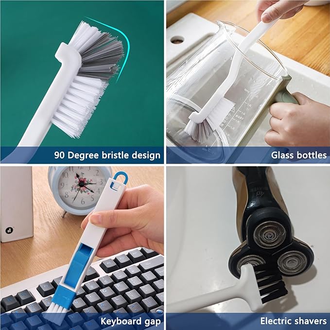14Pcs Small Crevice Cleaning Brush Set, Groove Gap Cleaning Tool for Cleaning Kitchen,Bathroom, Corner, Sink,Door,Window Track,Cup-CasaMuseHome