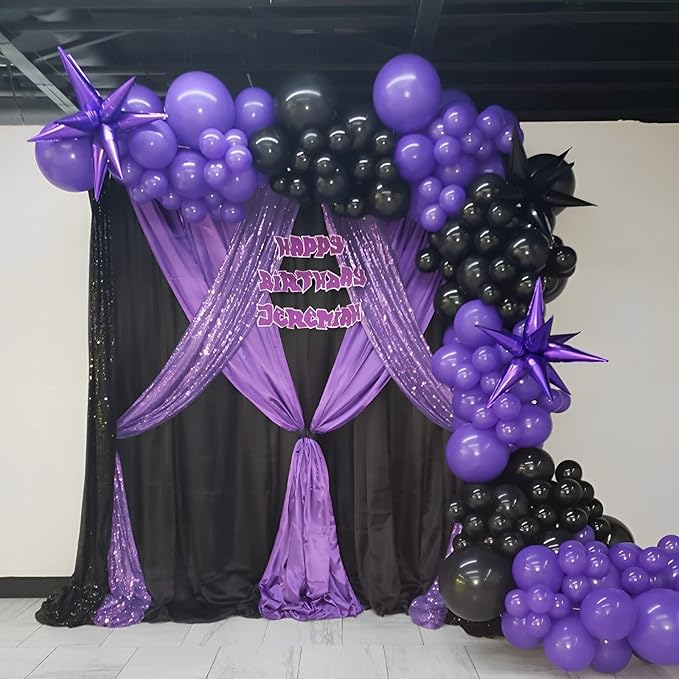 130pcs Purple Balloons Different Sizes 18" 12" 10" 5" Party Latex Balloons for Birthday Baby Shower Halloween Wedding Valentine's Day Party Bachelorette Decorations-CasaMuseHome