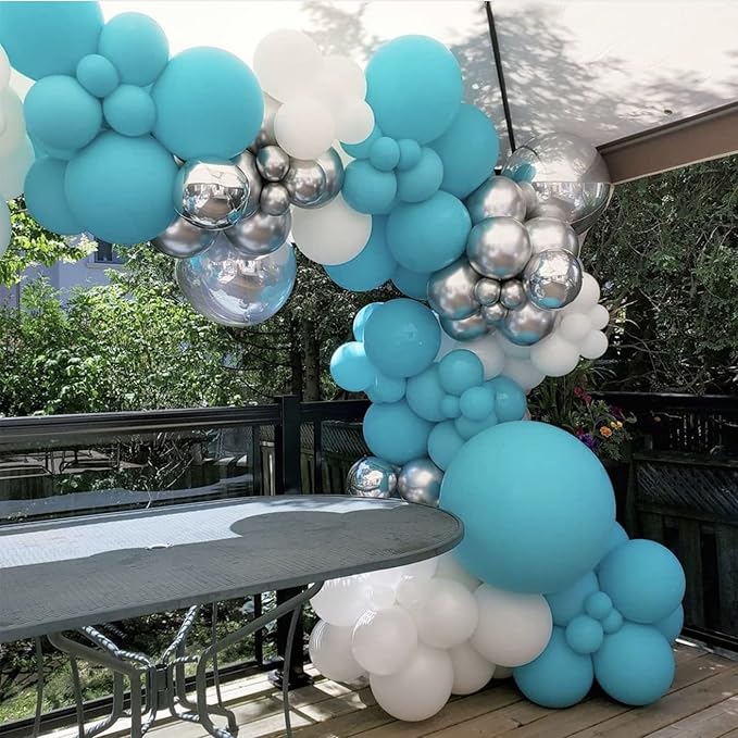 130pcs Teal Balloons Different Sizes 18" 12" 10" 5" Turquoise Blue Balloons for Boys Girls Baby Shower Wedding Anniversary Graduation Engagements Birthday Party Decorations-CasaMuseHome