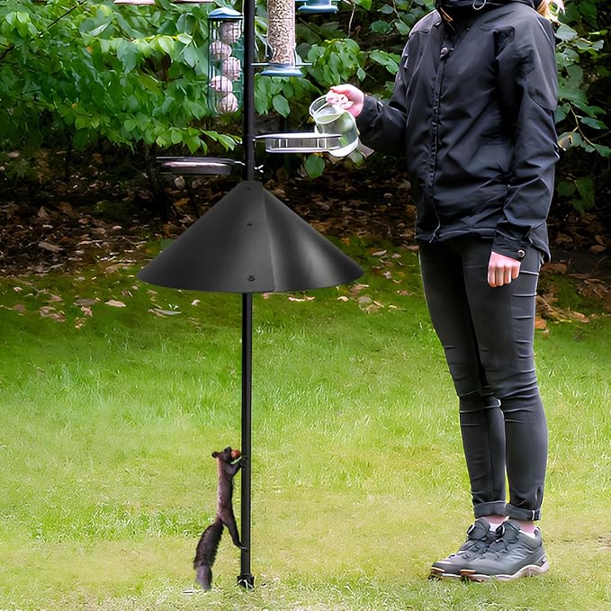 2 Pack Squirrel Baffle for Bird Feeder Pole，Keeps Squirrels Away from Bird Feeder Rods, (19 inch)-CasaMuseHome