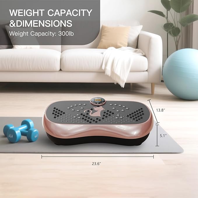 KRYLIX Vibration Plate Machine Exercise Platform for Whole Body Vibration Workout Weight Loss Lymphatic Drainage Fitness Platform Exercise Machine Vibrating Platform for Women Men