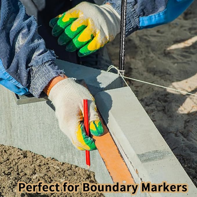 16 inches Rebar Stakes 18-Pack Heavy Duty Ground Stakes Rebar Spikes Garden Stakes Metal Steel Stake for Concrete and Timber Straight Black-CasaMuseHome