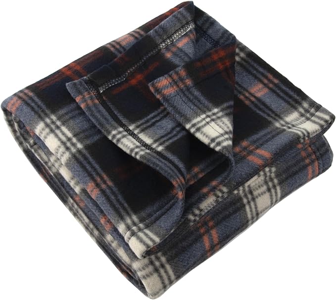 50x60 Throw Blankets, Plaid Fleece Throw Blankets for Bedroom, Couch, Livingroom, Chair, Pets, Outdoors-CasaMuseHome