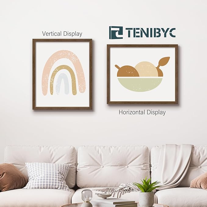 20x24 Poster Frame 3 Pack - Brown Woodgrain, Wood Picture Frame, Wall Gallery Frame - Wall Hanging-CasaMuseHome