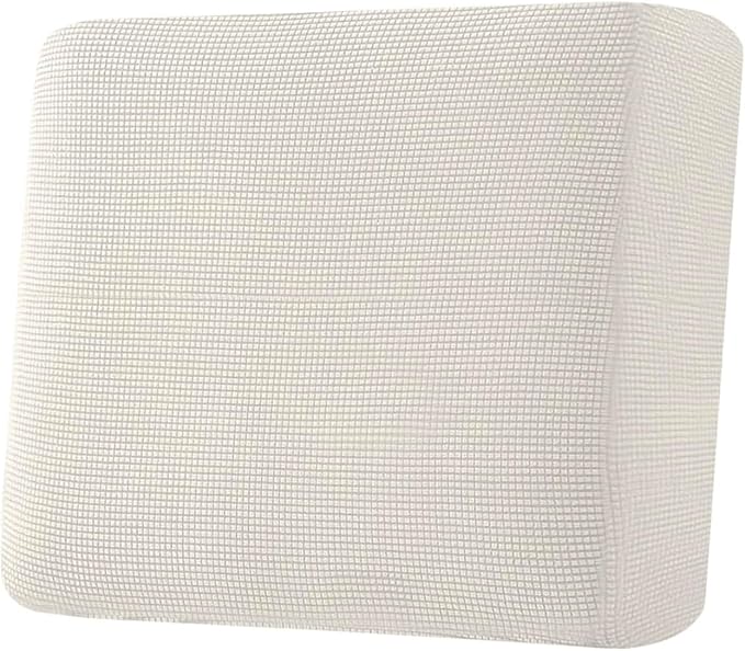 H.VERSAILTEX Super Stretch Individual Seat Cushion Covers Sofa Covers Couch Cushion Covers Slipcover Sets Thick Jacquard Textured Twill Fabric (1 Piece Chair Cushion Cover, Ivory)-CasaMuseHome