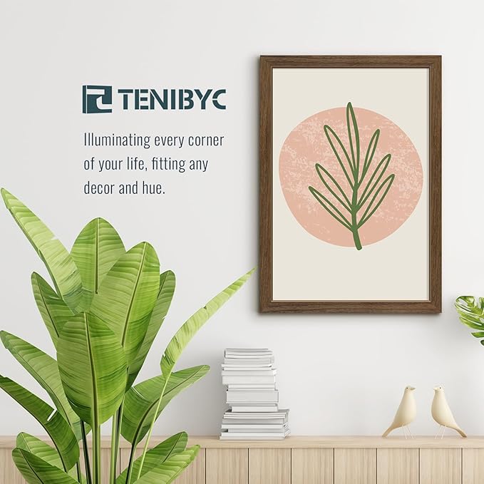 13x19 Picture Frame 3 Pack - Brown Woodgrain, Wood Photo Frame, HD Tempered Glass, Wall Gallery Poster Frame-CasaMuseHome