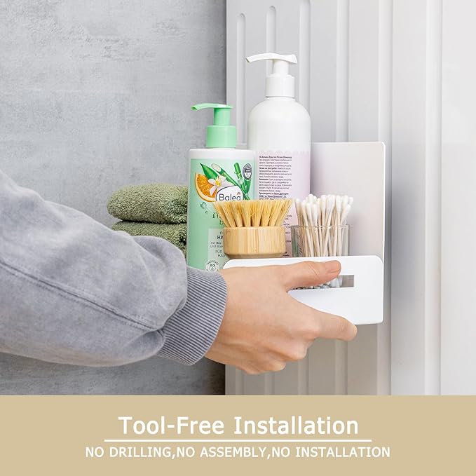 2-Pack Magnet Spice Rack For Refrigerator, White Magnetic Shelves for Classroom, 6" Deep Magnetic Shelf for Fridge Kitchen and Garage Tools Organizing, Heavy Duty 20LB Capacity-CasaMuseHome