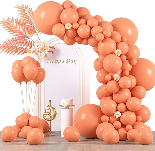 130pcs Peach Balloons Different Sizes 18" 12" 10" 5" Pastel Orange Latex Balloon Garland Arch Kit for Birthday Baby Shower Graduation Wedding Gender Reveal Anniversary Party Decorations-CasaMuseHome