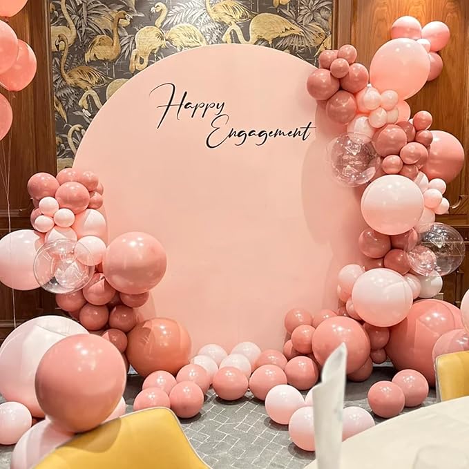 130pcs Retro Pink Balloons Different Sizes 18" 12" 10" 5" Blush Pink Latex Balloon Garland Arch Kit for Birthday Baby Shower Valentine's Day Wedding Anniversary Party Decorations-CasaMuseHome