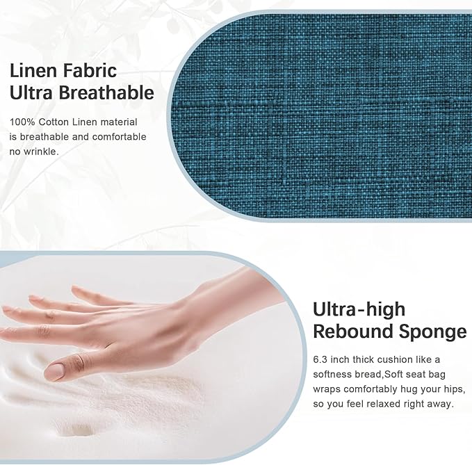 Accent Chair 2 Seat, Arm Chairs with Soft Seat and Armrests for Living Room, Love seat for Dining, Reading, and Waiting Rooms (Blue)-CasaMuseHome